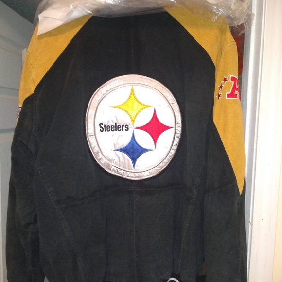 Steelers leather suede jacket